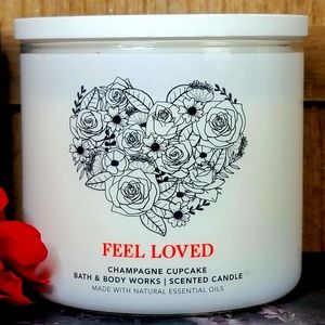 B&BW ❤🥂🧁 Valentine's Day Champagne Cupcake "Feel Loved" 3-Wick Candle
